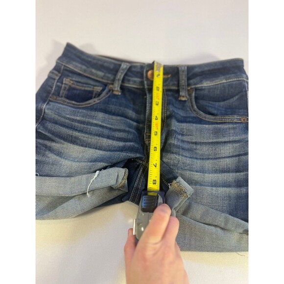 American Eagle Midi Blue Super Super Stretch Womens Denim 0 - Picture 12 of 12